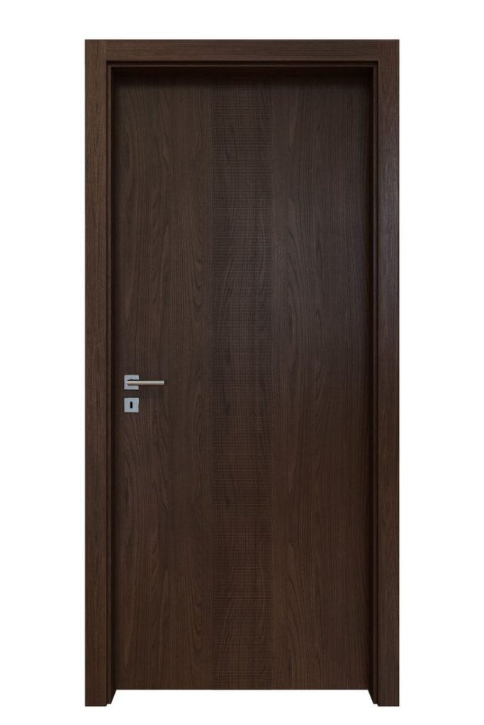 Veneered wood internal door