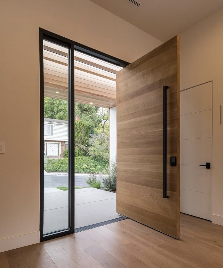 Brown pivot door